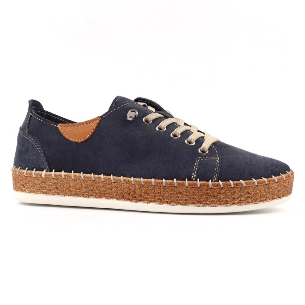 Lunar Womens/Ladies Maddison II Suede Sneakers / Navy